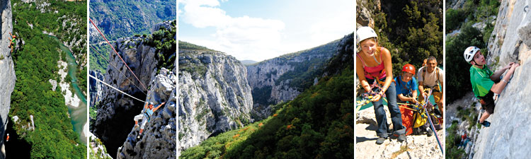 Grandes voies pour les plus sportifs ou descentes en tyrolienne, grands espaces verticaux à découvrir, en rappel et en escalade.